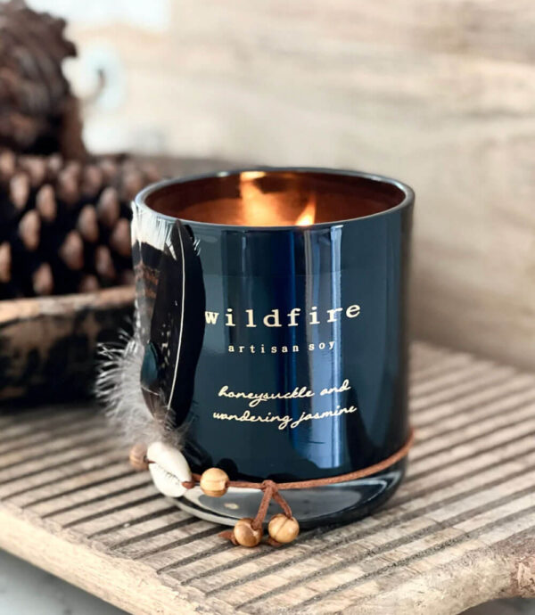 WILDFIRE Artisian Soy Candles Black Tumbler