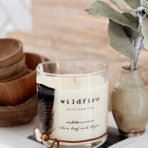 WILDFIRE Artisian Soy Candles Clear Tumbler